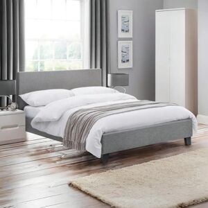 Julian Bowen Rialto 3ft Single Grey Linen Fabric Bed Frame - Bed Frame Julian Bowen Rialto 3ft Single Grey Linen Fabric Bed Frame - Bed Frame