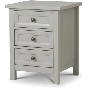 Julian Bowen Maine Dove Grey 3 Drawer Bedside - Bedside Table Julian Bowen Maine Dove Grey 3 Drawer Bedside - Bedside Table