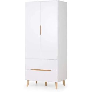 Julian Bowen Alicia White and Oak 2 Door Wardrobe - Wardrobe Julian Bowen Alicia White and Oak 2 Door Wardrobe - Wardrobe