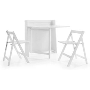 Julian Bowen Helsinki White Foldaway Dining Table and 2 Chair Set Julian Bowen Helsinki White Foldaway Dining Table and 2 Chair Set