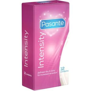 Preservativos de Látex Pasante Intensity - Rizados y Con Puntos - Pack de 12 Preservativos de Látex Pasante Intensity - Rizados y Con Puntos - Pack de 12