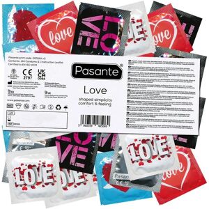 Pasante Latex Condoms - 144 Pack, Love Theme, Transparent - Condom Pasante Latex Condoms - 144 Pack, Love Theme, Transparent - Condom