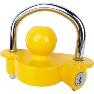 Serrure universelle pour attelage Hyfive - Jaune - 50mm - Publicité Serrure universelle pour attelage Hyfive - Jaune - 50mm - Publicité