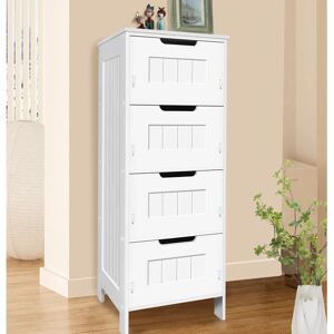 Dayplus White Bathroom 4-Drawer Tall Cabinet Storage Furniture - Bathroom Type Dayplus White Bathroom 4-Drawer Tall Cabinet Storage Furniture - Bathroom Type