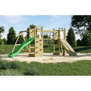 Shire Maxi Wooden Climbing Frame with Double Swing, Tower and Slide Shire Maxi Wooden Climbing Frame with Double Swing, Tower and Slide