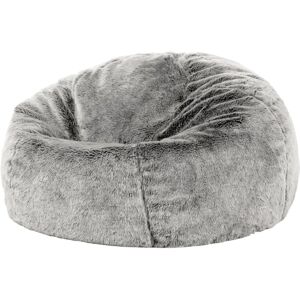 Icon Arctic Wolf Grey Faux Fur Bean Bag Chair - Living Room Furniture Icon Arctic Wolf Grey Faux Fur Bean Bag Chair - Living Room Furniture