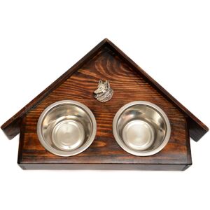 Unknown - Two-Bowl Wooden Stand - Wood - Dog bowl stand Unknown - Two-Bowl Wooden Stand - Wood - Dog bowl stand