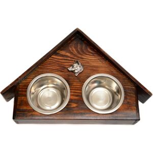 Art-Dog - Soporte para cuencos - Madera - Hecho a mano - Dog Bowl Stand Art-Dog - Soporte para cuencos - Madera - Hecho a mano - Dog Bowl Stand
