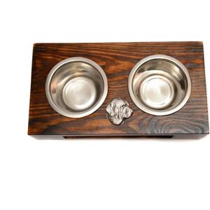 Art-Dog - Mastín Español - Madera maciza - Soporte de cuencos para perros Art-Dog - Mastín Español - Madera maciza - Soporte de cuencos para perros