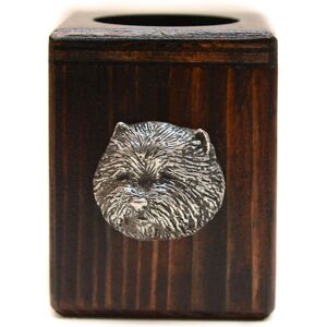 Art-Dog - Westie Cabeza - Madera Oscura - Plata - Portavelas Art-Dog - Westie Cabeza - Madera Oscura - Plata - Portavelas