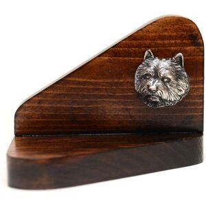 Art-Dog - Norwich Terrier Portavelas - Madera Oscura - Portavelas decorativo Art-Dog - Norwich Terrier Portavelas - Madera Oscura - Portavelas decorativo