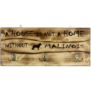 Art-Dog - Malinois Colgador - Pino natural - 6 ganchos Art-Dog - Malinois Colgador - Pino natural - 6 ganchos