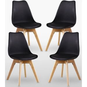 Life Interiors Lorenzo Black Set of 4 Dining Chairs - Dining Room Furniture Life Interiors Lorenzo Black Set of 4 Dining Chairs - Dining Room Furniture