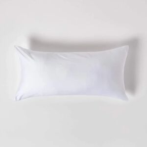 Homescapes Organic Cotton Pillowcase - 40x80cm White - 600 Thread Homescapes Organic Cotton Pillowcase - 40x80cm White - 600 Thread