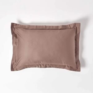 Homescapes Organic Cotton Oxford Pillowcase - Brown - 48x74cm - 400TC Homescapes Organic Cotton Oxford Pillowcase - Brown - 48x74cm - 400TC