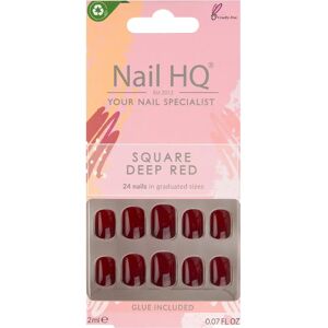 ongles artificiels Carrés Deep Red - 24 pcs - Publicité ongles artificiels Carrés Deep Red - 24 pcs - Publicité