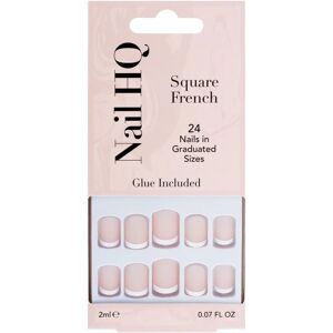Nail HQ Carré Français Faux Ongles - 24 pièces - Publicité Nail HQ Carré Français Faux Ongles - 24 pièces - Publicité