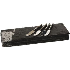 Selbrae House Highland Cow Mini Slate Cheese Board & Knife Set Selbrae House Highland Cow Mini Slate Cheese Board & Knife Set