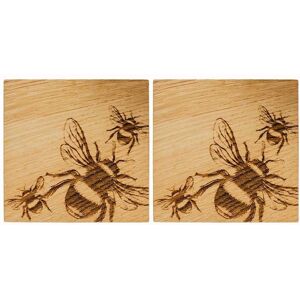 Selbrae House 2 Oak Coasters - Bee natural - Coasters Selbrae House 2 Oak Coasters - Bee natural - Coasters