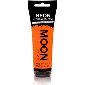Moon Glow - 75ml Tinta facial reativa UV com esponja - Laranja intenso - Tinta facial Moon Glow - 75ml Tinta facial reativa UV com esponja - Laranja intenso - Tinta facial