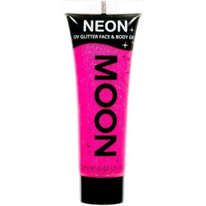 Moon Glow Gel Pailleté Fin UV Néon - Rose Chaud - Visage & Corps - Publicité Moon Glow Gel Pailleté Fin UV Néon - Rose Chaud - Visage & Corps - Publicité