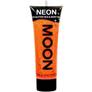 Moon Glow - Gel de Paillettes Fines UV Neon - Orange - Effets Visage & Corps - Publicité Moon Glow - Gel de Paillettes Fines UV Neon - Orange - Effets Visage & Corps - Publicité