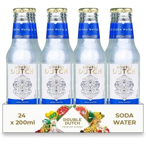 Double Dutch Soda Water - 24x200ml Bottles - Carbonated Tonic Water Double Dutch Soda Water - 24x200ml Bottles - Carbonated Tonic Water