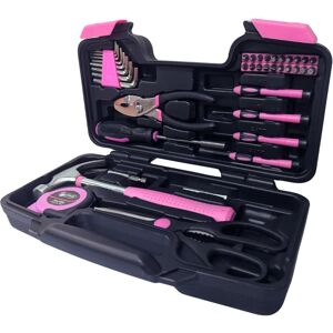 Hyfive Pink Tool Kit DIY Set with Pink Pliers, Hammer, Screwdrivers - Tool Kit Hyfive Pink Tool Kit DIY Set with Pink Pliers, Hammer, Screwdrivers - Tool Kit