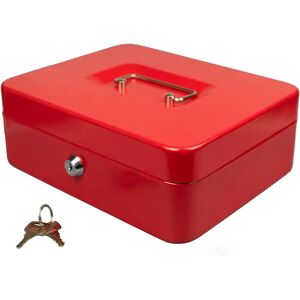 Boîte à caisse Hyfive Rouge - Boîte à monnaie verrouillable sécurisée - Publicité Boîte à caisse Hyfive Rouge - Boîte à monnaie verrouillable sécurisée - Publicité