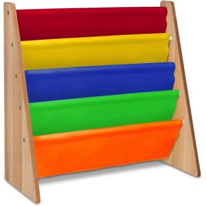 Hyfive Rainbow Childrens Bookcase - 4 Tier Fabric Storage Shelf Hyfive Rainbow Childrens Bookcase - 4 Tier Fabric Storage Shelf