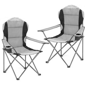 Chaise de camping rembourrée Hyfive - Noir - Haut dossier - Publicité Chaise de camping rembourrée Hyfive - Noir - Haut dossier - Publicité