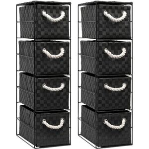 Arpan - 4-Drawer Storage Unit - Black - W18xL25xH65cm - Storage Unit Arpan - 4-Drawer Storage Unit - Black - W18xL25xH65cm - Storage Unit