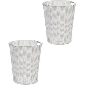Arpan White Resin Round Bin - White - Top Ø 25.5 cm - Waste Paper Bin Arpan White Resin Round Bin - White - Top Ø 25.5 cm - Waste Paper Bin