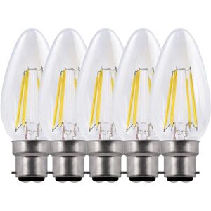 Harper Living - 5W B22 LED Candle - Clear - Warm White - Dimmable - Light Bulb Harper Living - 5W B22 LED Candle - Clear - Warm White - Dimmable - Light Bulb
