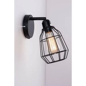 Harper Living - Caged Wall Light - Black - E27 - Wall Light Harper Living - Caged Wall Light - Black - E27 - Wall Light