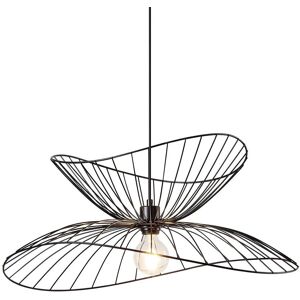 Harper Living - Contemporary Pendant Twin Shades - Black - Metal Threads - Pendant Ceiling Light Harper Living - Contemporary Pendant Twin Shades - Black - Metal Threads - Pendant Ceiling Light