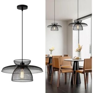 Harper Living - Black Pendant Light - Metal Mesh Shade - Industrial Harper Living - Black Pendant Light - Metal Mesh Shade - Industrial
