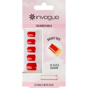Invogue Unhas Postiças Quadradas Vermelhas Brilhantes - false nails Invogue Unhas Postiças Quadradas Vermelhas Brilhantes - false nails