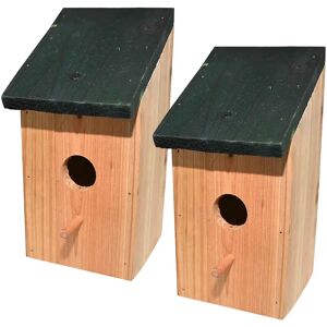 Ram Wooden Bird Nesting Box - Small Bird House for Blue Tit Robin - 2 Units Ram Wooden Bird Nesting Box - Small Bird House for Blue Tit Robin - 2 Units