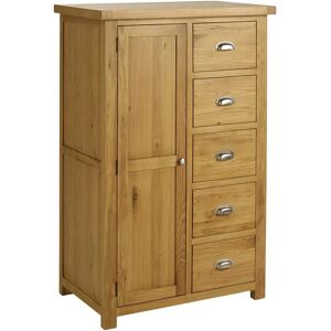 Birlea Woburn Oak Wardrobe - 1 Door 5 Drawer Birlea Woburn Oak Wardrobe - 1 Door 5 Drawer