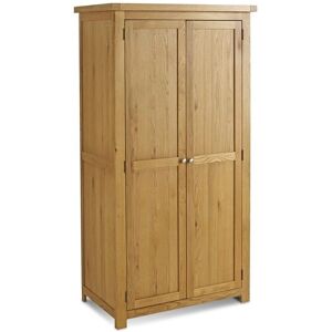 Birlea Woburn Oak Double Wardrobe - 2 Door Rustic Classic Storage Birlea Woburn Oak Double Wardrobe - 2 Door Rustic Classic Storage