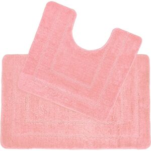 Allure Bath Fashions Lisa Blush Microfibre Bath Mat Set - Bath Mat Set Allure Bath Fashions Lisa Blush Microfibre Bath Mat Set - Bath Mat Set