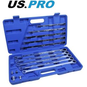 US PRO - 10pc Ratchet Spanner - Extra Long - Spanner Set US PRO - 10pc Ratchet Spanner - Extra Long - Spanner Set