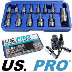 US PRO Tools Bergen Trade Quality 13pc Hex Bit Socket Set - Socket Set US PRO Tools Bergen Trade Quality 13pc Hex Bit Socket Set - Socket Set