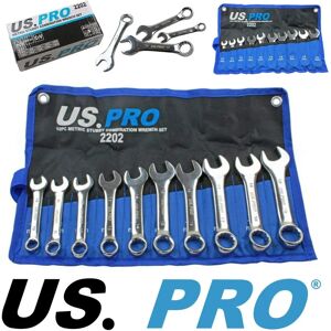 US PRO Tools 10pc Metric Stubby Combination Wrench Set 10 - 19mm - Tools US PRO Tools 10pc Metric Stubby Combination Wrench Set 10 - 19mm - Tools