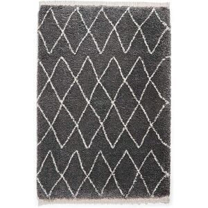 Think Rugs 120x170cm Grey Moroccan Shaggy Rug - Rug Think Rugs 120x170cm Grey Moroccan Shaggy Rug - Rug