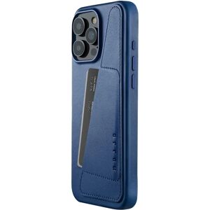 Mujjo nahkainen lompakkokotelo iPhone 16 Pro Max - MagSafe - Sininen Mujjo nahkainen lompakkokotelo iPhone 16 Pro Max - MagSafe - Sininen