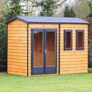 Shire 12x7ft Garden Office Summerhouse - Orange and Grey Shire 12x7ft Garden Office Summerhouse - Orange and Grey