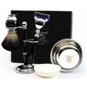 Haryali London Men Shaving Kit Black Badger & Synthetic Brush - Shaving Set Haryali London Men Shaving Kit Black Badger & Synthetic Brush - Shaving Set