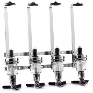 Kabalo Stainless Steel 4 Bottle Wall Mount Spirit Dispenser - Bar Butler Kabalo Stainless Steel 4 Bottle Wall Mount Spirit Dispenser - Bar Butler